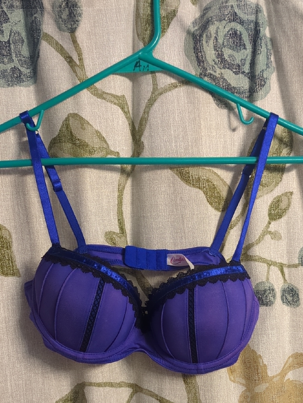Candie's Royal Purple Padded Lace-Trim Bra